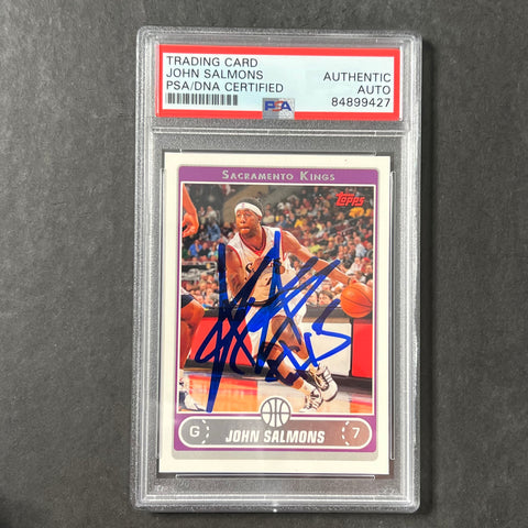 2006-07 Topps #179 John Salmons Signed Card AUTO PSA/DNA Slabbed Kings