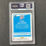 2020-21 Donruss Optic #184 Theo Maledon Signed Card AUTO PSA/DNA Slabbed Rated Rookie Thunder