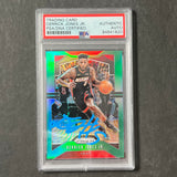 2019-20 Panini Prizm #150 Derrick Jones Jr. Signed Card AUTO PSA Slabbed Heat