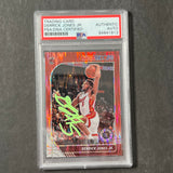 2019-20 Panini Hoops Premium Stock #101 Derrick Jones Jr. Signed Card AUTO PSA Heat