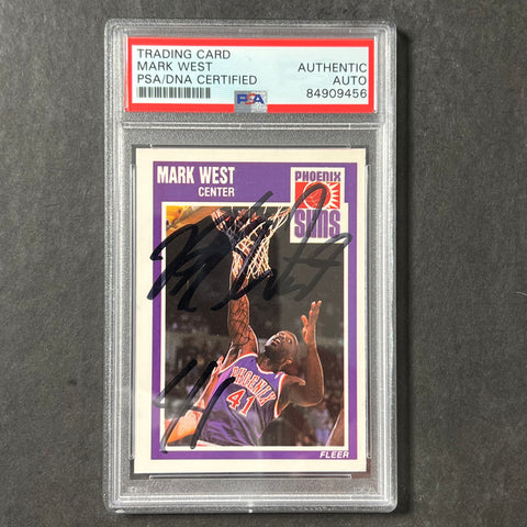 1990-91 NBA Hoops #125 Mark West Signed Card AUTO PSA Slabbed Suns