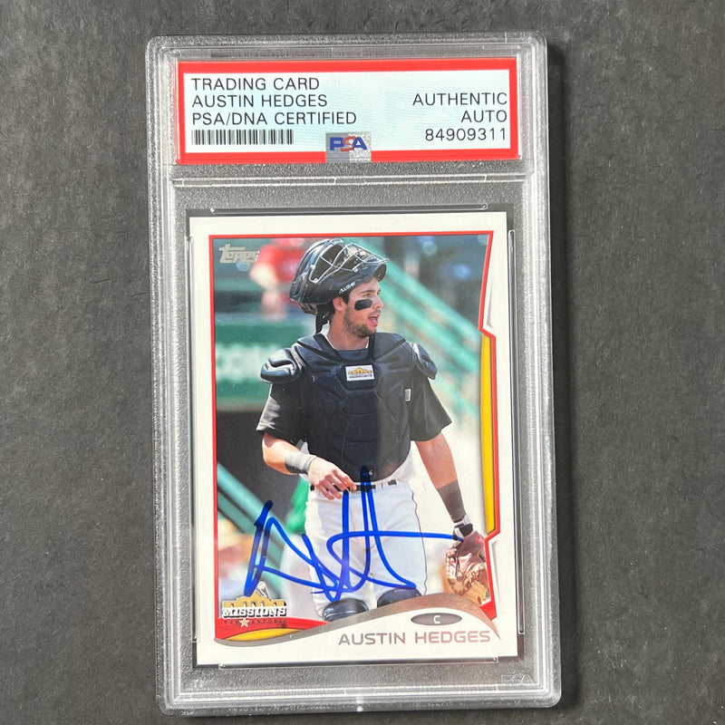 2014 Topps #179 Austin Hedges Signed Card PSA/DNA Auto San Antonio Missions