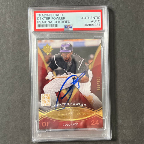 2009 Upper Deck Ultimate Collection #70 Dexter Fowler Signed Card PSA Slabbed Auto Rockies RC