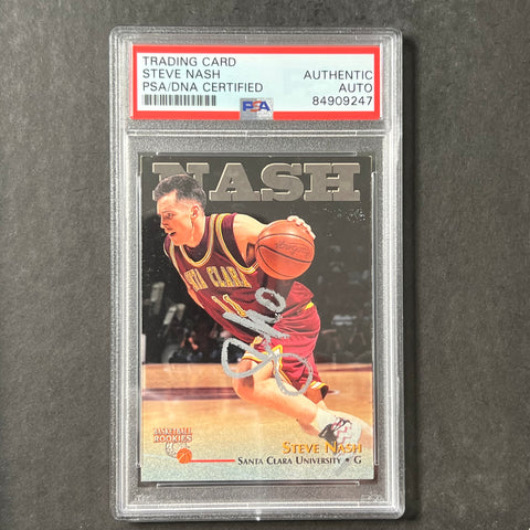 1996 The Score Board Basketball Rookies #18 Steve Nash Signed Card AUTO PSA/DNA Slabbed Santa Clara RC