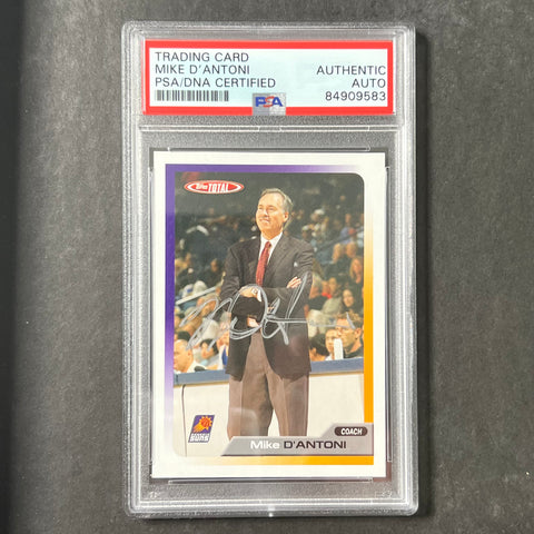 2004-05 Topps Total #405 Mike D'Antoni Signed Card AUTO PSA Slabbed Suns