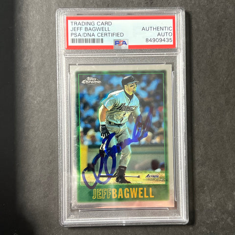 1996 Topps Chrome #100 Jeff Bagwell Signed Card PSA Slabbed Auto Astros