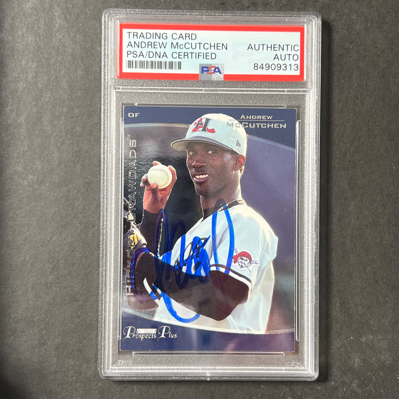 2006 Tristar #74 Andrew McCutchen Signed Card AUTO PSA Slabbed Crawdads