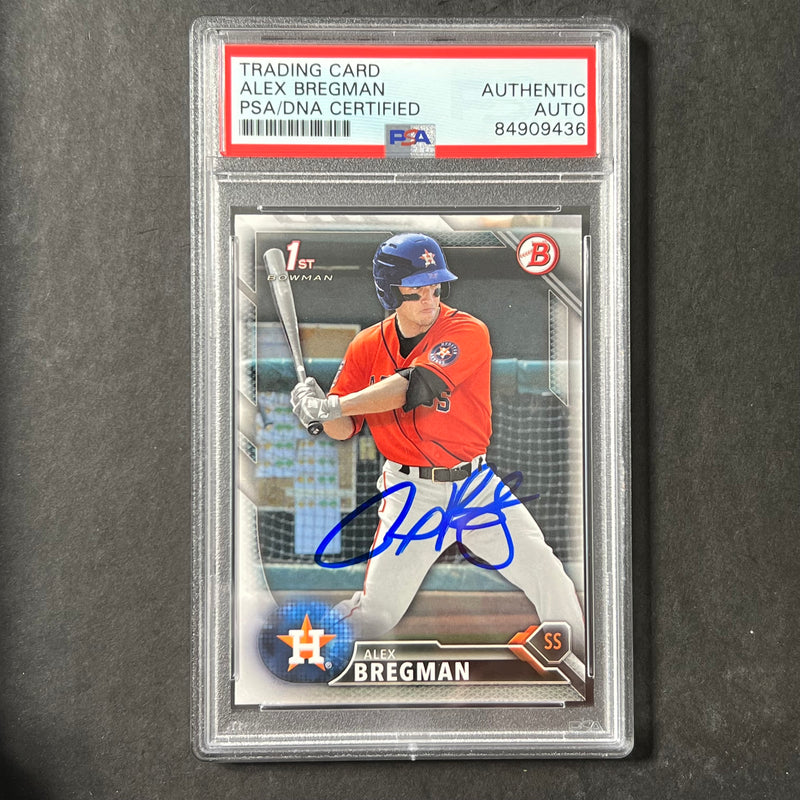 2016 Bowman #BP4 Alex Bregman Signed Card PSA Slabbed Auto Astros