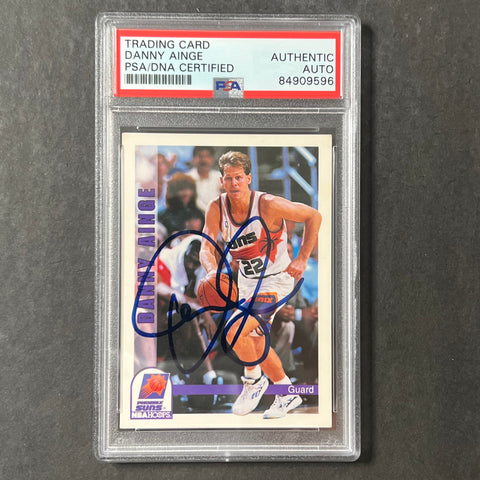 1991-92 NBA Hoops #450 Danny Ainge Signed Card Auto PSA Slabbed Suns