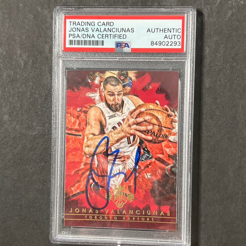 2015-16 PANINI COURT KINGS #63 Jonas Valanciunas Signed Card AUTO PSA Slabbed Toronto Raptors