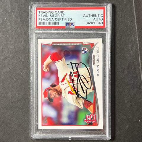 2014 Topps #344 Kevin Siegrist Signed Card PSA Slabbed Auto Cardinals
