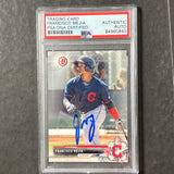 2017 Topps Bowman Chrome #BP-51 Francisco Mejia Signed Card PSA Slabbed AUTO Cleveland Guardians