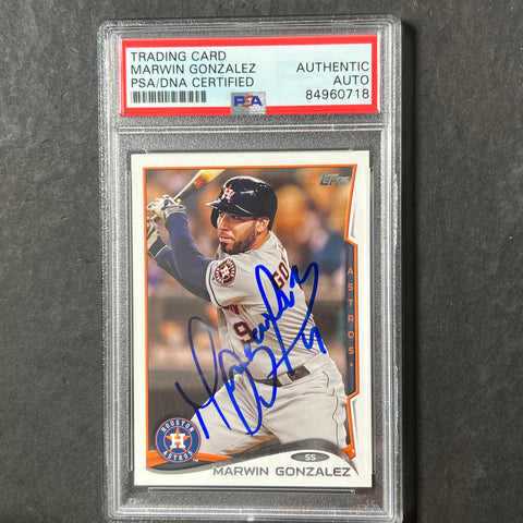 2014 Topps Update #US-317 Marwin Gonzalez Signed Card PSA Slabbed Auto Astros