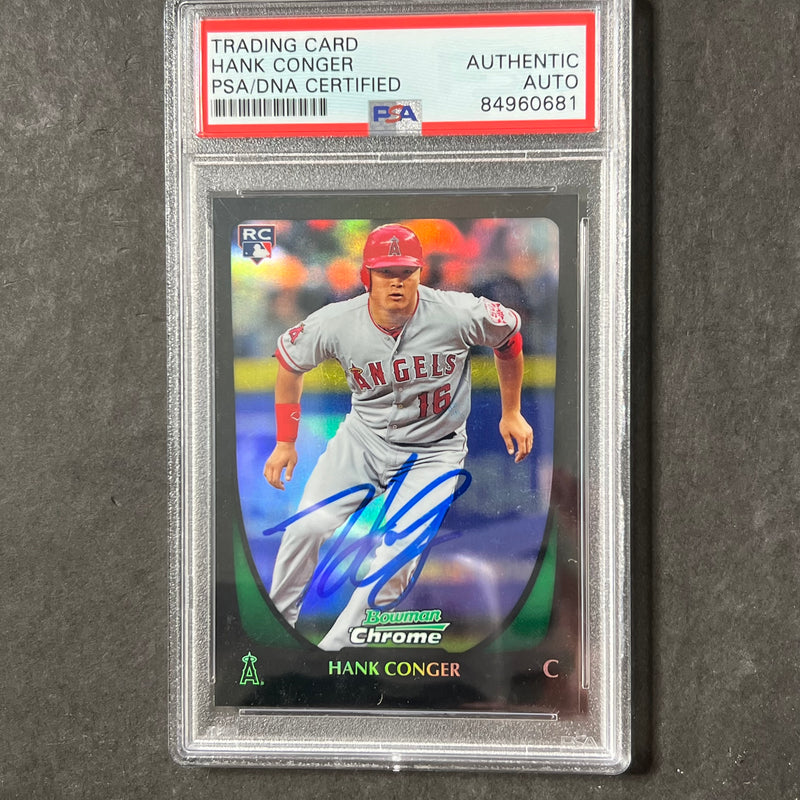 2011 Bowman Chrome #199 Hank Conger Signed Card PSA Slabbed Auto Angels
