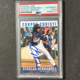 2015 MLB Corpus Christie Hooks #15/215 Teoscar Hernandez Signed Card PSA Slabbed AUTO Astros / Dodgers