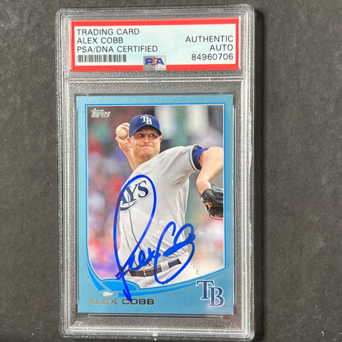 2013 Topps #53 Alex Cobb Signed Card PSA Slabbed AUTO Rays