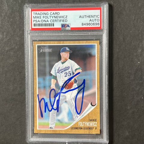 2011 Topps Heritage #113 Mike Foltynewicz Signed Card PSA Slabbed Auto MLB