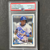 2014 Topps #514 Alcides Escobar Signed Card AUTO PSA Slabbed Royals