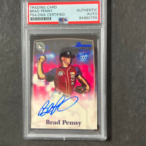 2000 Bowman Autograph Issue #BWP Brad Penny Signed Card PSA Slabbed AUTO Marlins