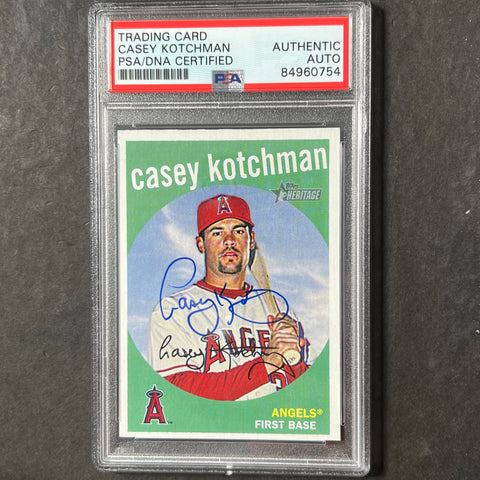 2008 Topps #320 CASEY KOTCHMAN Signed Card PSA Slabbed AUTO Angels