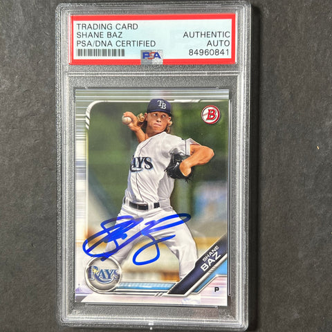 2019 Topps #BP-117 Shane Baz Signed Card PSA Slabbed AUTO Rays