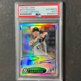 2012 Topps Chrome #163 Brad Peacock Signed Card PSA Slabbed AUTO Athletics RC