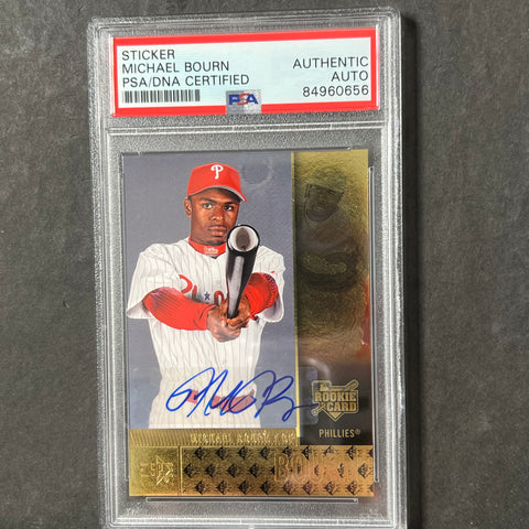 2007 Upper Deck #104 Michael Bourn Signed Card PSA Slabbed AUTO Phillies RC