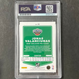 2021-22 Panini Donruss #46 Jonas Valanciunas Signed Card AUTO PSA Slabbed Pelicans