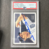 2010 Topps National Chicle #40 Johnny Damon Signed Card Auto 10 PSA Slabbed Tigers