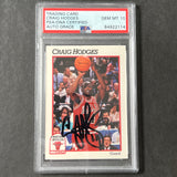 1991-92 NBA Hoops #29 Craig Hodges Signed Card AUTO 10 PSA Slabbed Bulls