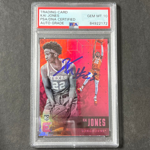 2021 Panini Chronicles Essentials Draft Picks #112 Kai Jones Signed AUTO 10 PSA Slabbed Texas