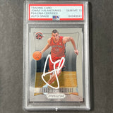 2012-13 Panini Prizm #280 Jonas Valanciunas Signed Card AUTO 10 PSA Slabbed Raptors