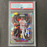 2021-22 Panini Prizm #324 Josh Christopher Signed Card AUTO 9 PSA Slabbed Rockets