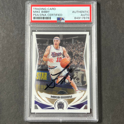 2003-04 Topps Chrome #80 Mike Bibby Signed Card AUTO PSA Slabbed RC Grizzlies