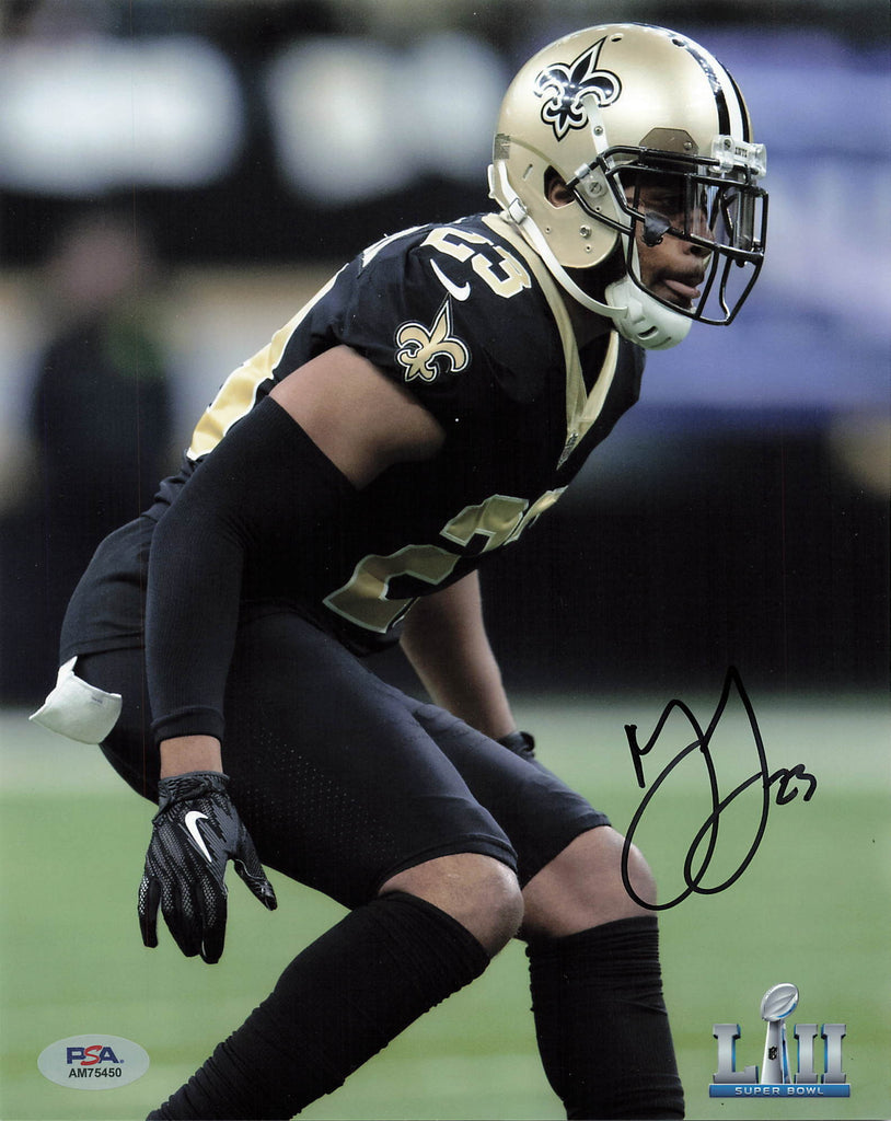 FRAMED MARSHON LATTIMORE AUTOGRAPHED SIGNED NEW ORLEANS SAINTS