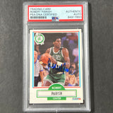 1990 Fleer #13 Robert Parish Auto Signed Card PSA/DNA Encapsulated Boston Celtics