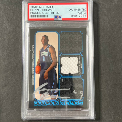 2006 Topps #GR-RBR Ronnie Brewer Signed Card AUTO PSA Slabbed Jazz