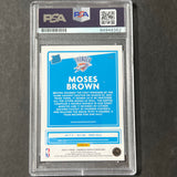 2020-21 Panini Chronicles Donruss #198 Moses Brown AUTO Signed Card PSA Slabbed Thunder
