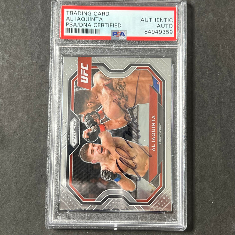 2021 Panini Prizm #102 Al Iaquinta Signed Card AUTO PSA Slabbed UFC