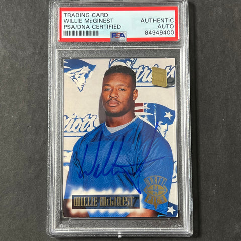 1994 Topps #164 Willie McGinest Signed Card AUTO PSA Slabbed Patriots