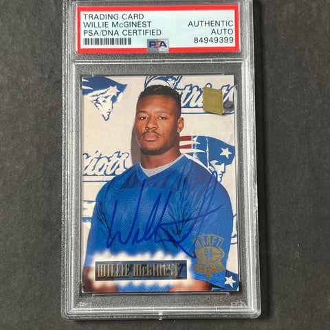 1993 Topps #164 Willie McGinest Signed Card AUTO PSA Slabbed Patriots
