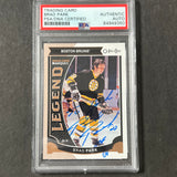 2015-16 O-Pee-Chee #572 Brad Park Signed Card AUTO PSA Slabbed Bruins