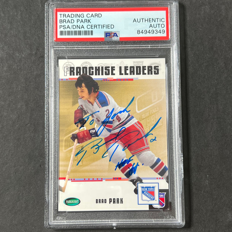 2003-04 Parkhurst Original 6 #97 Brad Park Signed Card AUTO PSA Slabbed Bruins
