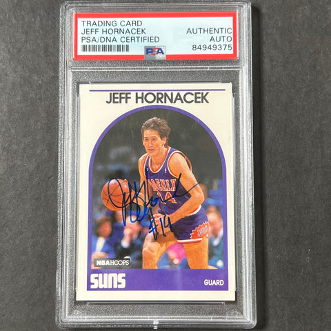 1988-89 NBA Hoops #229 Jeff Hornacek Signed AUTO PSA Slabbed Suns