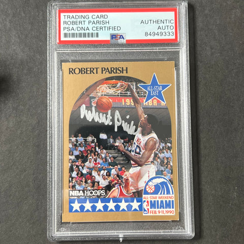 1990 NBA Hoops All-Star Weekend #8 Robert Parish Auto 10 Signed Card PSA/DNA Encapsulated Boston Celtics