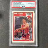 1989-90 Fleer #22 John Paxson Signed Card AUTO PSA Slabbed Bulls