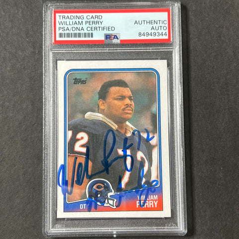 1998 Topps #79 William Perry signed card PSA Slabbed Chicago Bears Signed