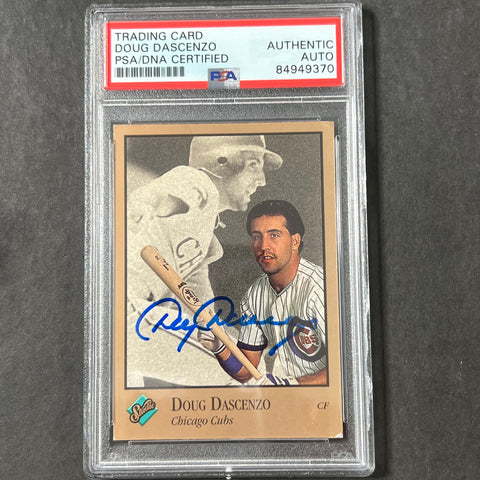 1992 Studio #11 Doug Dascenzo Signed Card PSA Auto Slabbed Cubs