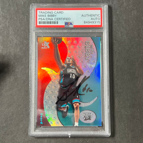 2000 Skybox #31 Mike Bibby Signed Card AUTO PSA Slabbed Grizzlies