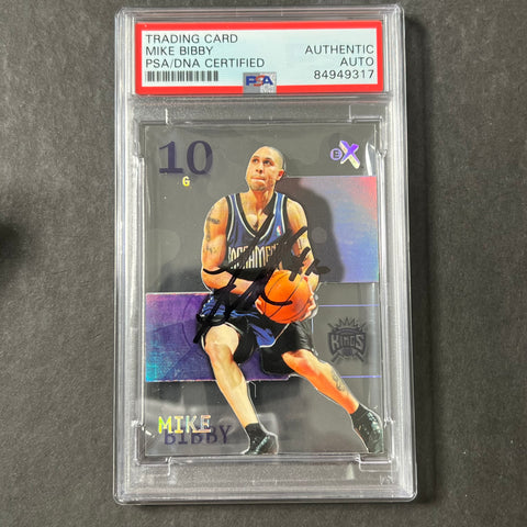 2003-04 Fleer #3 Mike Bibby Signed Card AUTO PSA Slabbed Grizzlies